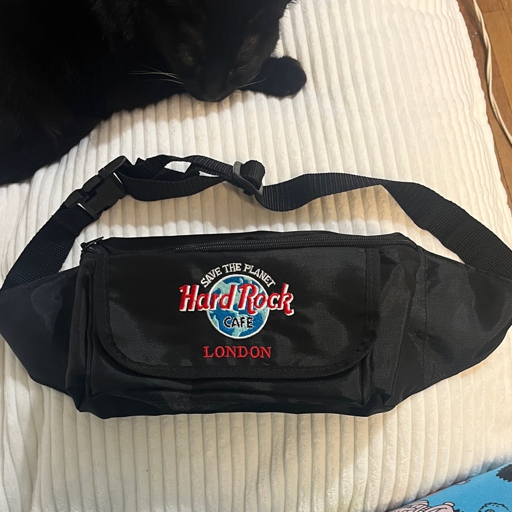 Hard Rock Cafe Black Belt Bag with Logo